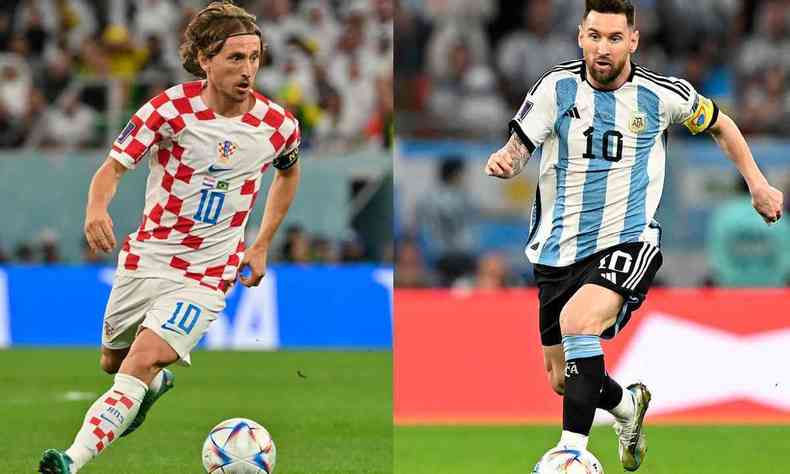 Messi e Modric travam um duelo particular, e especial, no jogão entre as seleções da Argentina e Croácia, que vai colocar o vencedor na final da Copa do Mundo do Catar