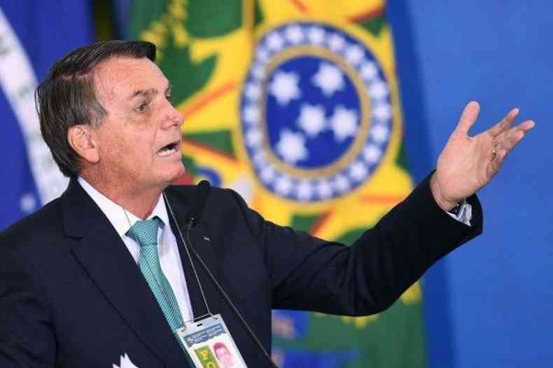 Presidente Bolsonaro disse que se caso de corrupo fosse real, no teria sido filmado no ministrio(foto: Evaristo S/AFP)
