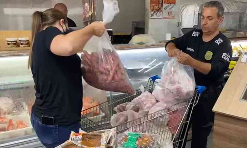 Equipe da PC de Uberaba recolheu carnes em situao irregular