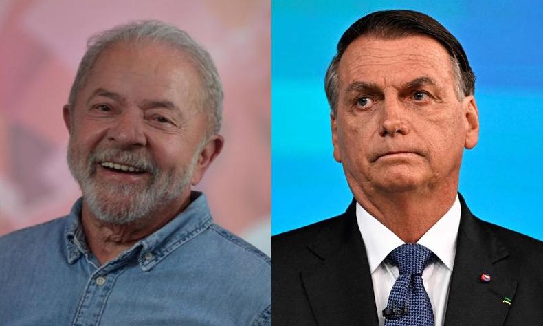 Montagem: Lula x Bolsonaro