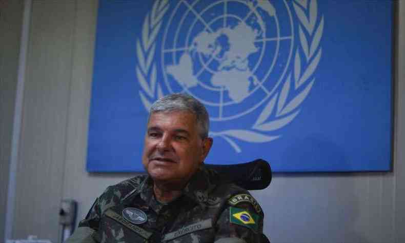 O general do Exrcito Jos Luiz Jaborandy Jnior, comandante da Fora Militar da Misso das Naes Unidas no Haiti, morreu aos 57 anos, durante um voo de volta ao Brasil (foto: Marcello Casal Jr/Agncia Brasil)