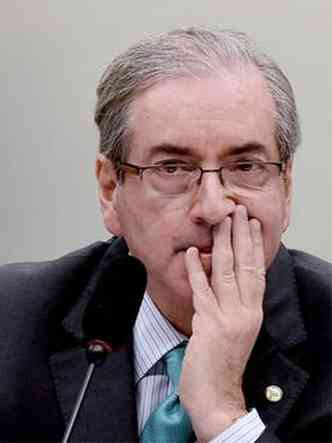 Cunha quer que a Cmara analise as contas de Dilma separadamente (foto: Evaristo S/AFP - 12/3/15)