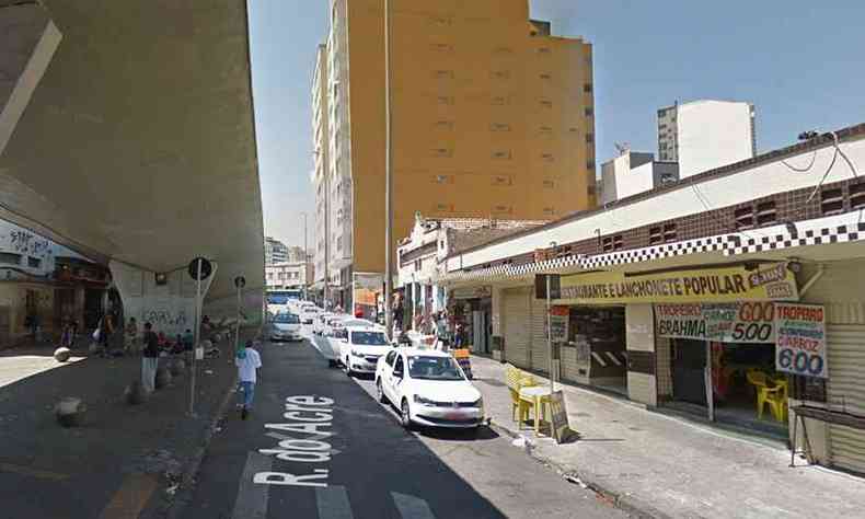 Crime ocorreu na Rua do Acre, no Centro de Belo Horizonte(foto: Reproduo da internet/Google Maps)