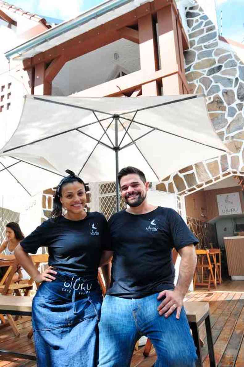 Luiza Pimentel e Andr Carvalho abriram caf num casaro da Afonso Pena(foto: Fotos: Gladyston Rodrigues/EM/D.A Press)