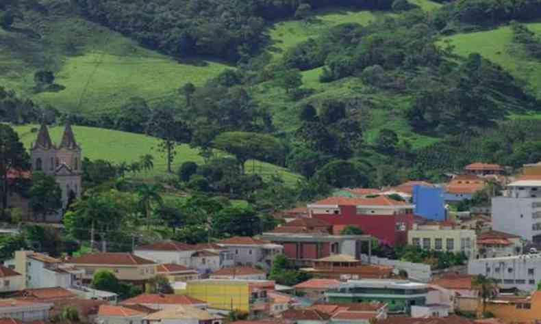 Vista da cidade Bueno Brando, em Minas Gerais