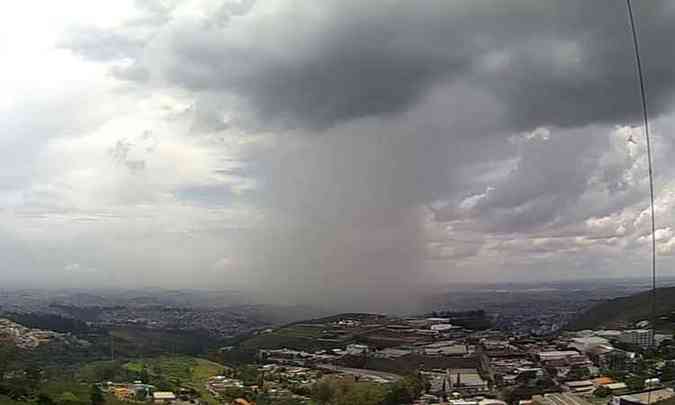 Chuva localizada na Regio Oeste de BH(foto: Defesa Civil/Divulgao)