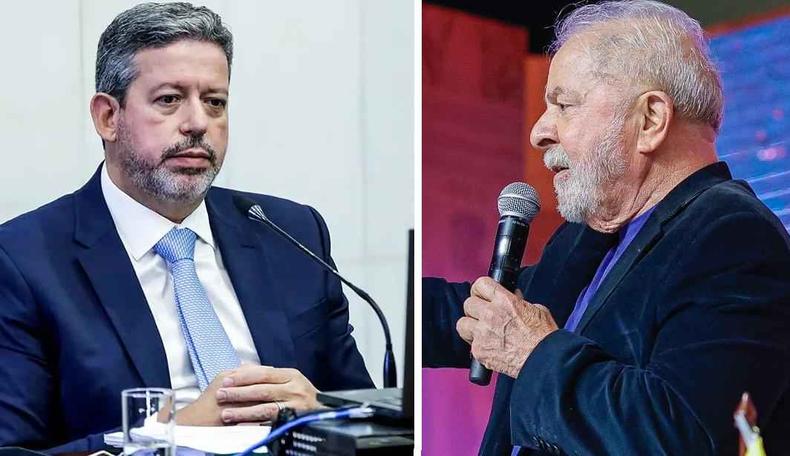 Arthur Lira e Lula em uma montagem