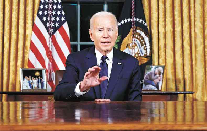 No discurso  nao, Biden argumentou que recursos para pases  investimento para segurana das geraes futuras