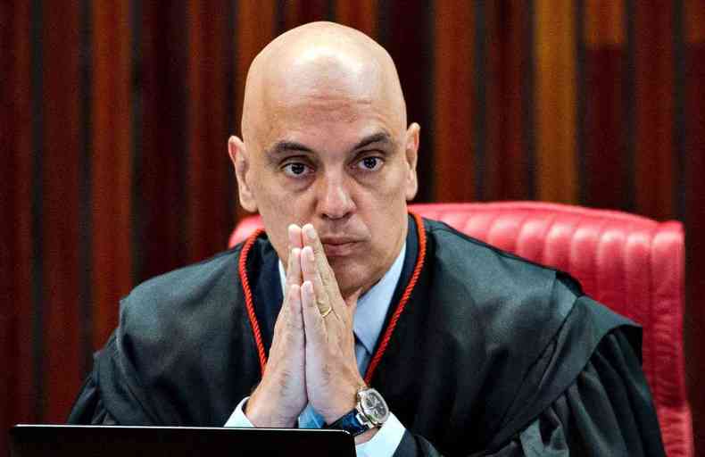 Ministro Alexandre de Moraes  o relator do inqurito que investiga atos antidemocrticos no pas(foto: MARCELO CAMARGO/AGNCIA BRASIL)