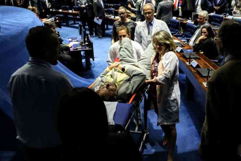 O senador est em sade estvel, informa boletim mdico(foto: Rodrigo Nunes/Especial Correio Braziliense)