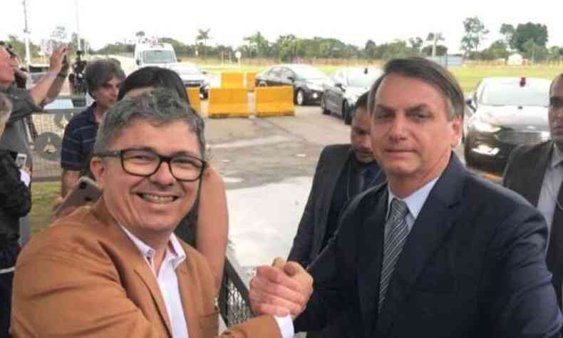 Wellington Macedo com o presidente Jair Bolsonaro