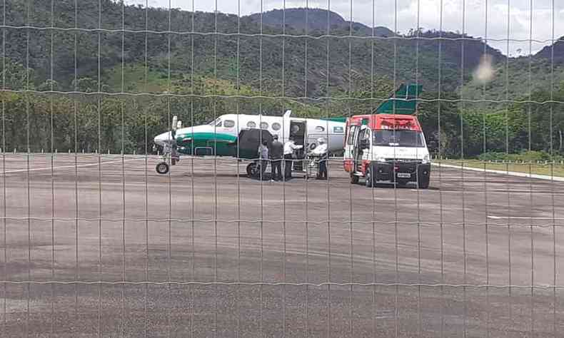 O avio que levou Renaldo para Belo Horizonte decolou do aeroporto particular de um grupo empresarial de Mantena(foto: Portal Por Dentro da Notcia/Divulgao)