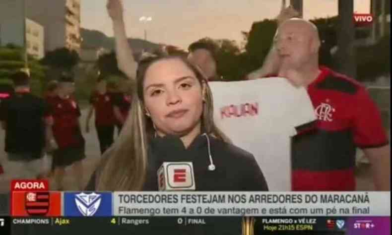 Reprter da ESPN, Jssica Dias foi assediada por um torcedor do Flamengo no Maracan