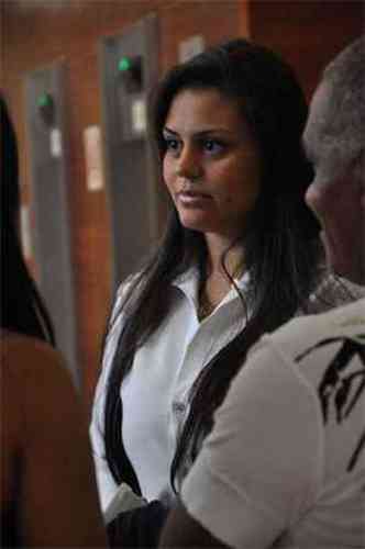 Ingrid durante audincia do caso Bruno, em 2011(foto: Tlio Santos/EM/D.A. Press)
