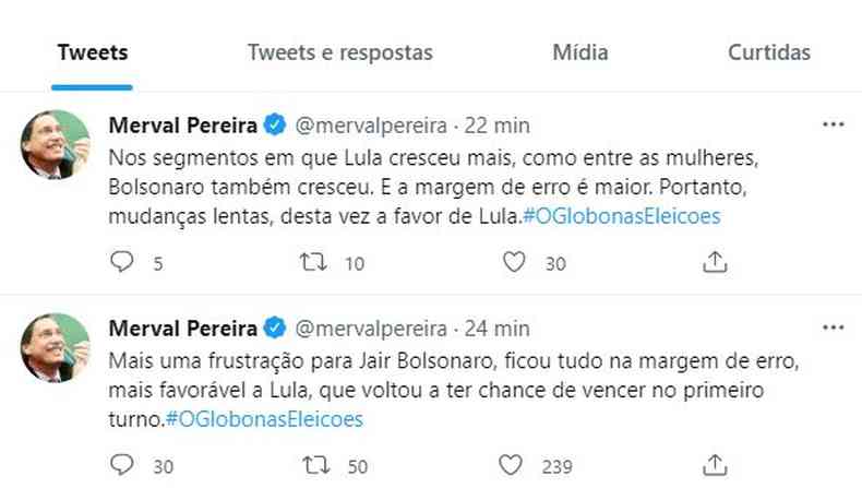Tweets de Merval Pereira