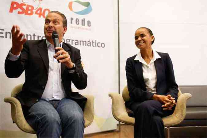 Eduardo e Marina: unio comemorada, mas poucos resultados concretos(foto: Alice Vergueiro/Futura Press/Folhapress )