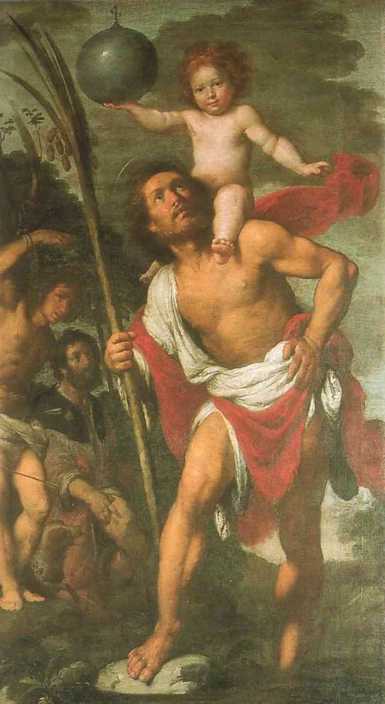 So Cristvo em obra de Bernardo Strozzi, sculo 17