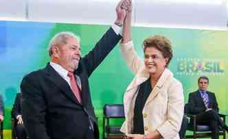 Luiz Inacio Lula da Silva e a presidente Dilma Rousseff durante cerimnia de posse dos novos ministros (foto: Roberto Stuckert Filho/PR )
