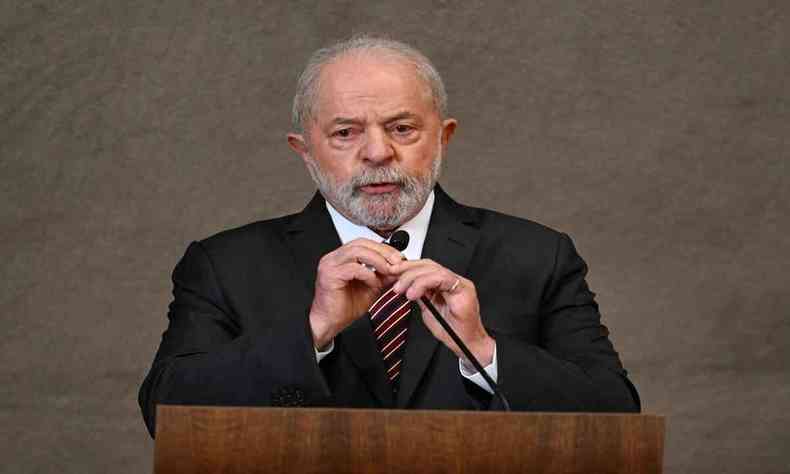 Presidente eleito, Luiz Incio Lula da Silva, durante discurso de diplomao 
