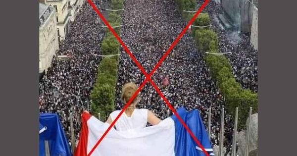 Esta imagem não mostra um protesto em Paris contra a vacinação em 2021, ela é de 2018 - Vimarsana News
