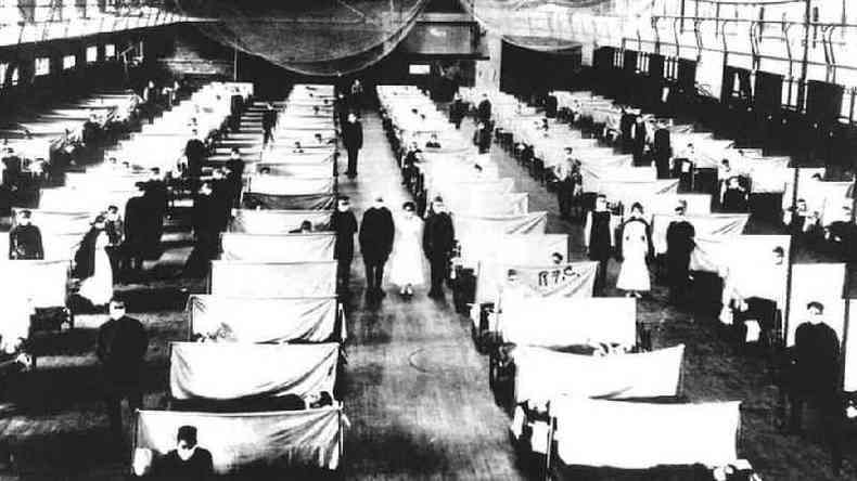 Em 1918, pandemia de gripe espanhola afetou todo o mundo e matou milhes de pessoas(foto: Getty Images)