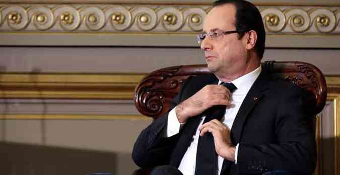 Presidente francs Franois Hollande receber parentes dos refns dos grupos islamitas(foto: PHILIPPE WOJAZER / POOL / AFP)