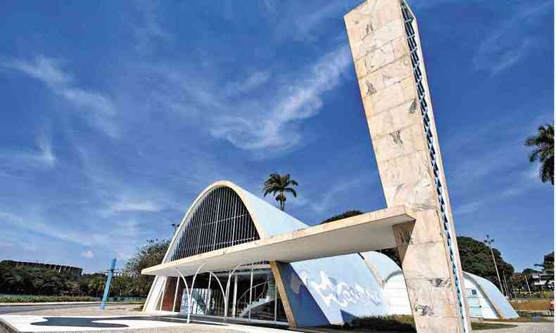 Igrejinha da Pampulha, exemplo concreto do talento de Niemeyer,  a nica da lista em Minas que no representa o estilo barroco(foto: Leandro Couri/EM/D.A Press)
