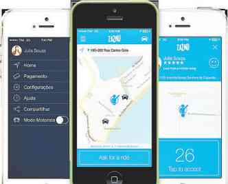 Ferramenta para smartphone presente em So Paulo, Braslia e Rio provoca reao de taxistas(foto: Zasnu/Divulgao)