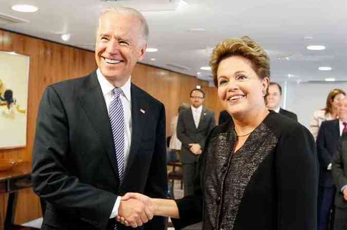 Presidenta Dilma Rousseff recebe o senhor Joe Biden, vice-presidente dos Estados Unidos da Amrica, no Palcio do Planalto (foto: Roberto Stuckert Filho/PR)