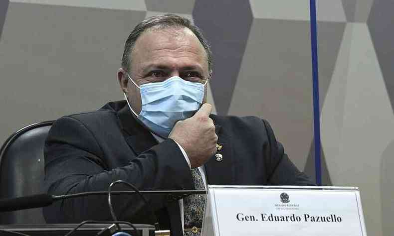 Ex-ministro da Sade, Eduardo Pazuello, ter de depor  CPI de novo(foto: Edilson Rodrigues/Agncia Senado)