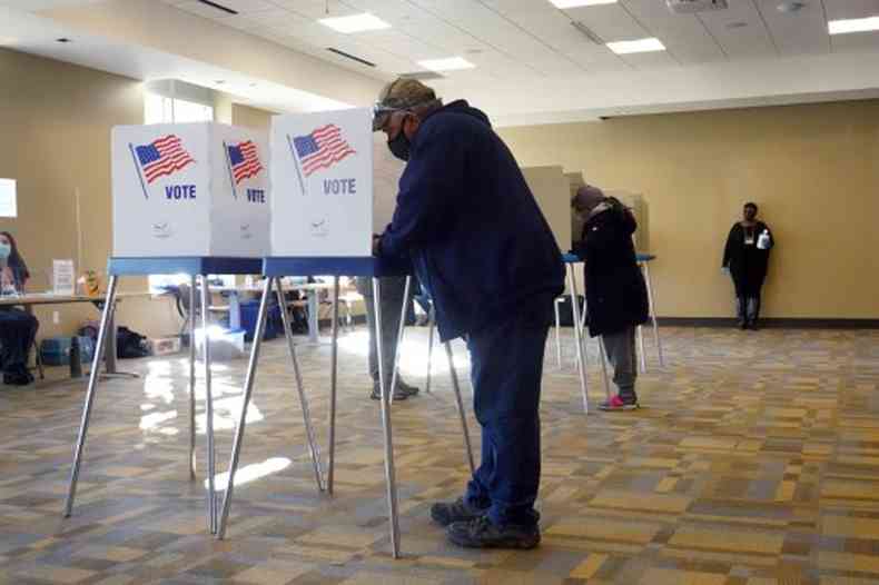 Eleio americana de 2020 registrou votao recorde(foto: Scott Olson / Getty Images via AFP)