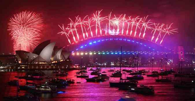 Festa de ano novo em Sydney, na Austrlia PETER PARKS / AFP