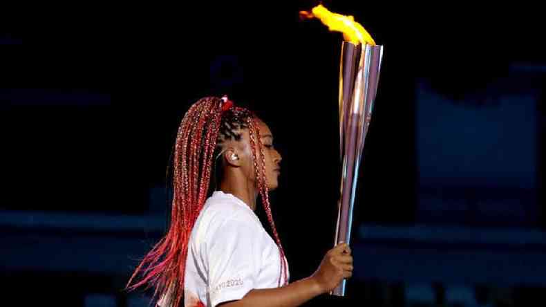 Naomi Osaka acendeu a pira das Olimpadas na semana passada(foto: Getty Images)