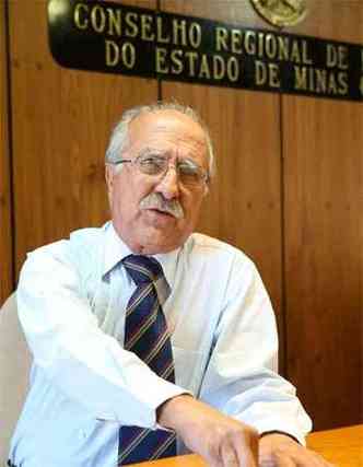 Mdico, 67 anos, Ex-presidente do Conselho Regional de Medicina de Minas Gerais (CRM-MG)(foto: Joo Miranda/esp EM/D.A PRESS )