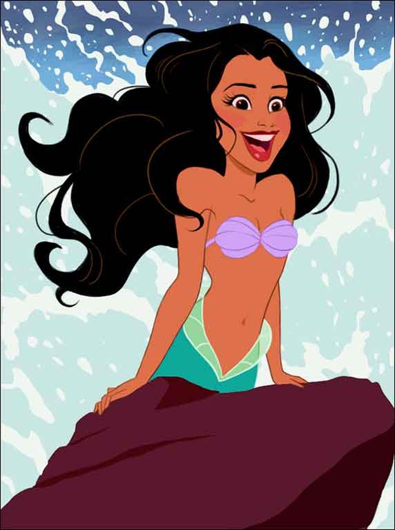 Ariel versão século 21: negra e cabelos negros(foto: Disney/divulgação) Ariel versão século 21: negra e cabelos negros(foto: Disney/divulgação)