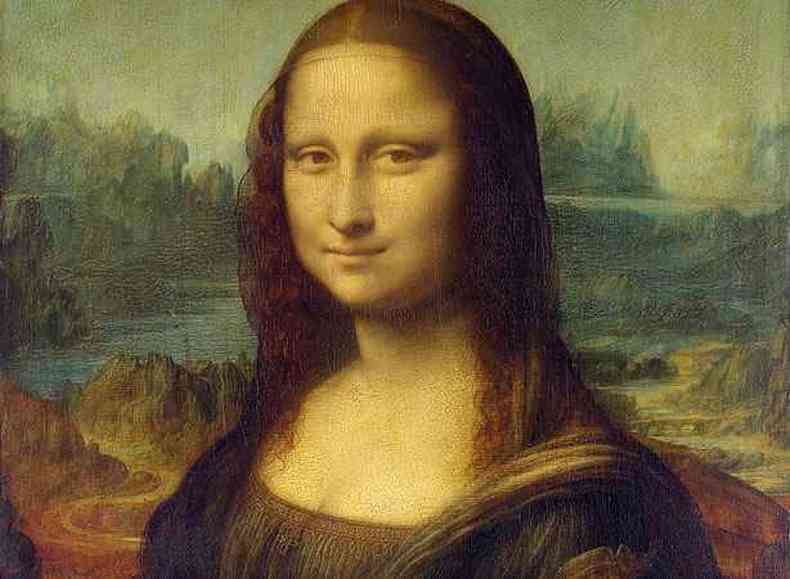 Mona Lisa: segundo Lillian Schwartz, cientista dos Laboratrios Bell, o quadro , na verdade, um autorretrato de Leonardo, porm, vestido de mulher. A obra est no Louvre, sendo a principal atrao do museu em Paris.(foto: Wikicommons)