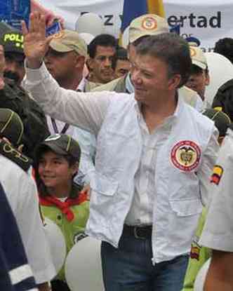 O presidente da Colmbia, Juan Manuel Santos(foto: AFP PHOTO/Presidencia-Cesar Carrion)