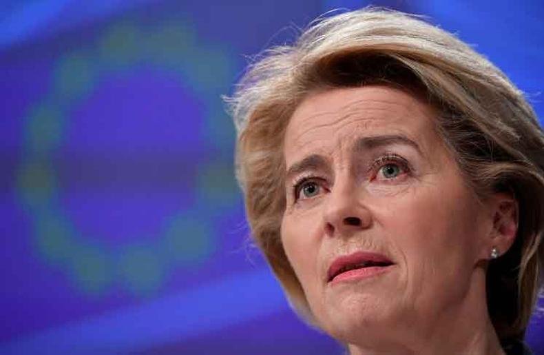 Presidente da Uni�o Europeia (UE), Ursula von der Leyen, cogita estender prazo de isolamento(foto: AFP)