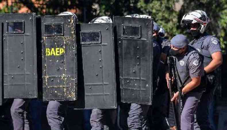 Em So Paulo, policiais militares atacam o governador Joo Doria pelas redes sociais(foto: NELSON ALMEIDA/AFP)