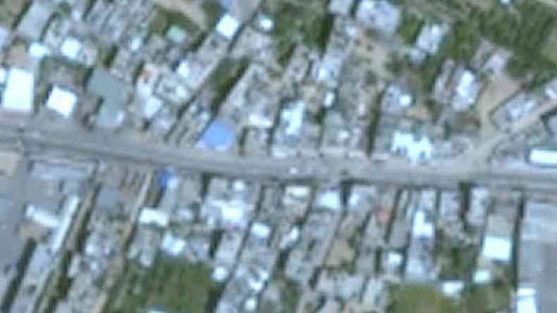 Imagens de Gaza no Google Earth aparecem em resoluo bastante baixa, e datam de 2016(foto: Google)