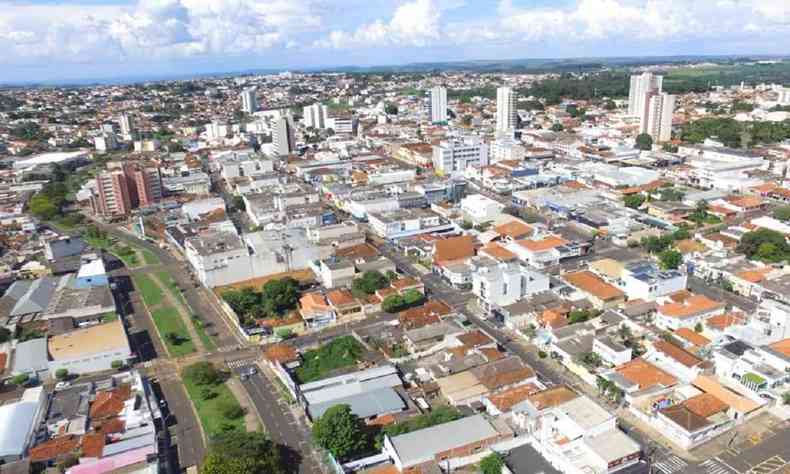 vista geral da cidade de Araguari
