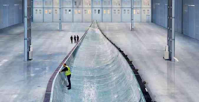 A turbina  o maior componente individual de fibra de vidro j produzido.(foto: Divulgao / Siemens AG)