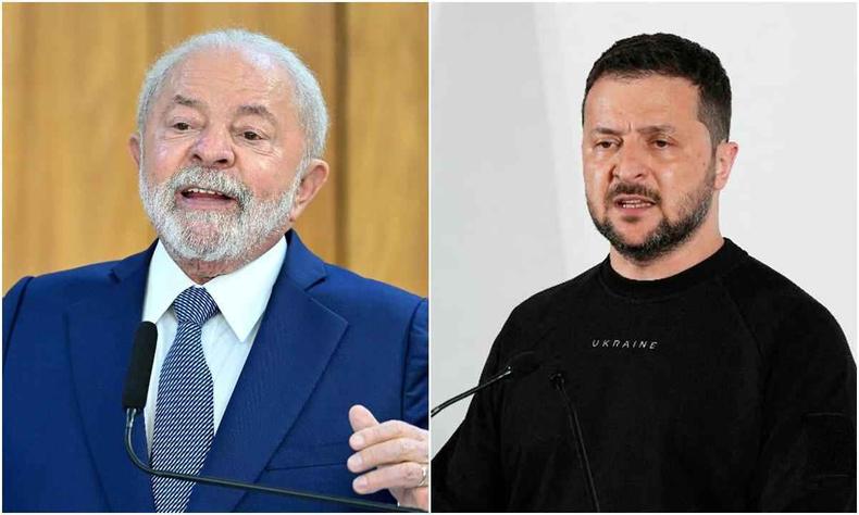 Montagem Lula e Zelensky