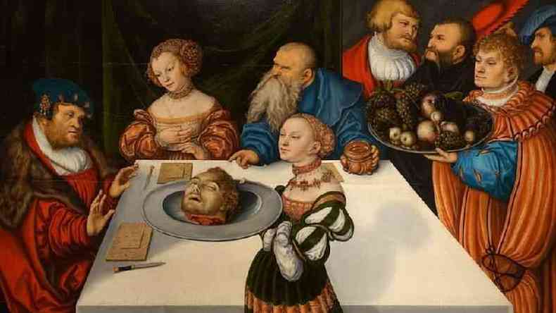 Banquete de Herodes, de Lucas Cranach o Velho (1531), Hartford, Connecticut(foto: Wikimedia Commons)