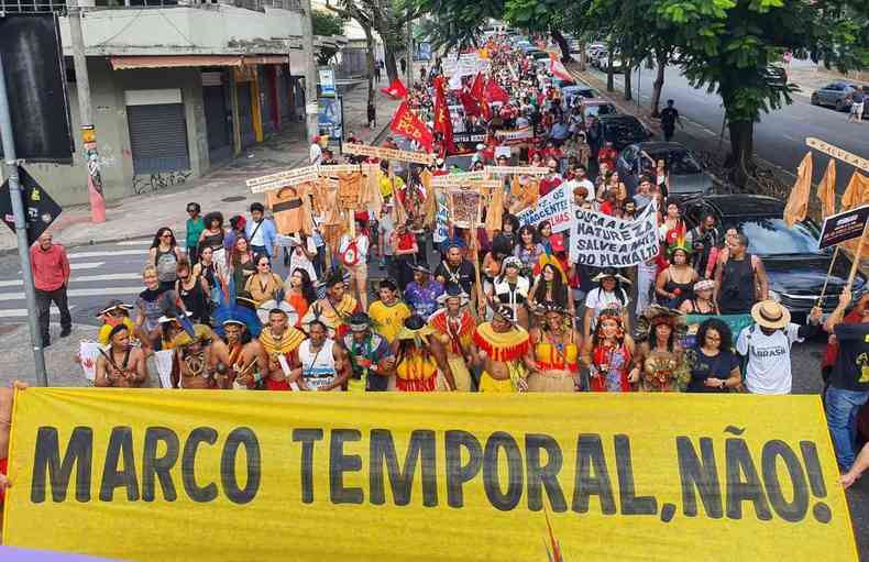 Manifestação contra o Marco Temporal em BH