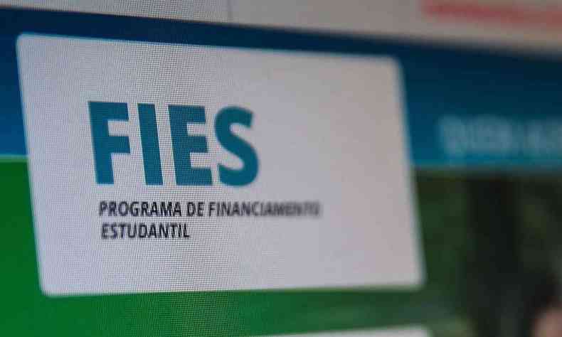 Na foto, pgina do Programa de Financiamento do Fies