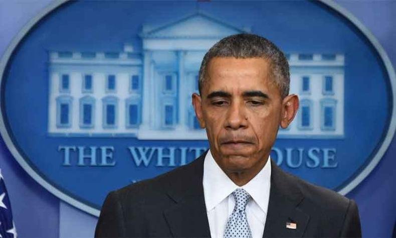 Obama fez pronunciamento e disse que os EUA trabalharão com a França para punir terroristas(foto: AFP) Obama fez pronunciamento e disse que os EUA trabalharão com a França para punir terroristas(foto: AFP)