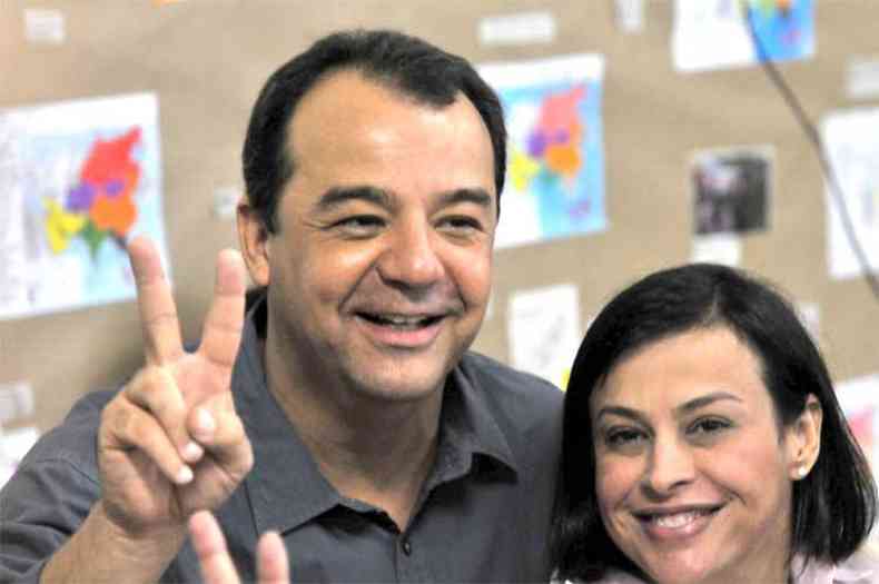 O ex-governador Srgio Cabral e a mulher Adriana Ancelmo(foto: Fabio Costa/JCom/D.A Press - 3/10/16)