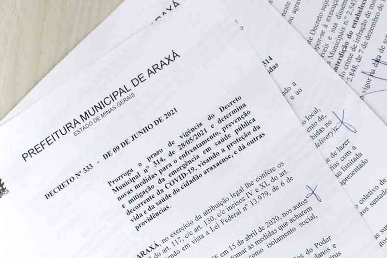 Base do decreto anterior se manteve e novas medidas foram adicionadas(foto: Prefeitura de Arax / Divulgao)