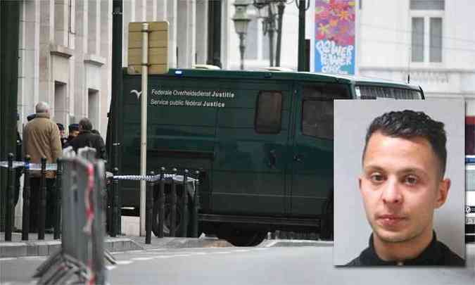 Corte de Bruxelas ponderou sobre caso de Salah Abdeslam (detalhe) nesta quinta-feira, 31(foto: JOHN THYS / AFP PHOTO e AFP PHOTO / HO / FEDERAL POLICE OF BELGIUM )